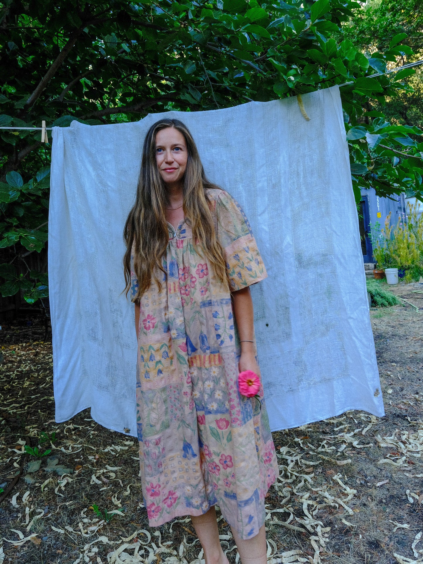 Cutch Quilted Yoke House Dress