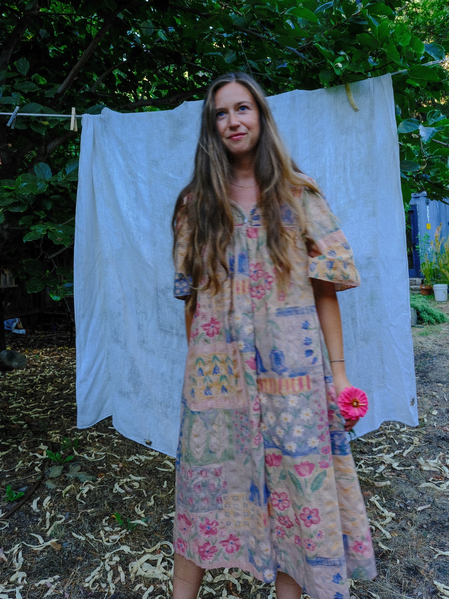 Cutch Quilted Yoke House Dress