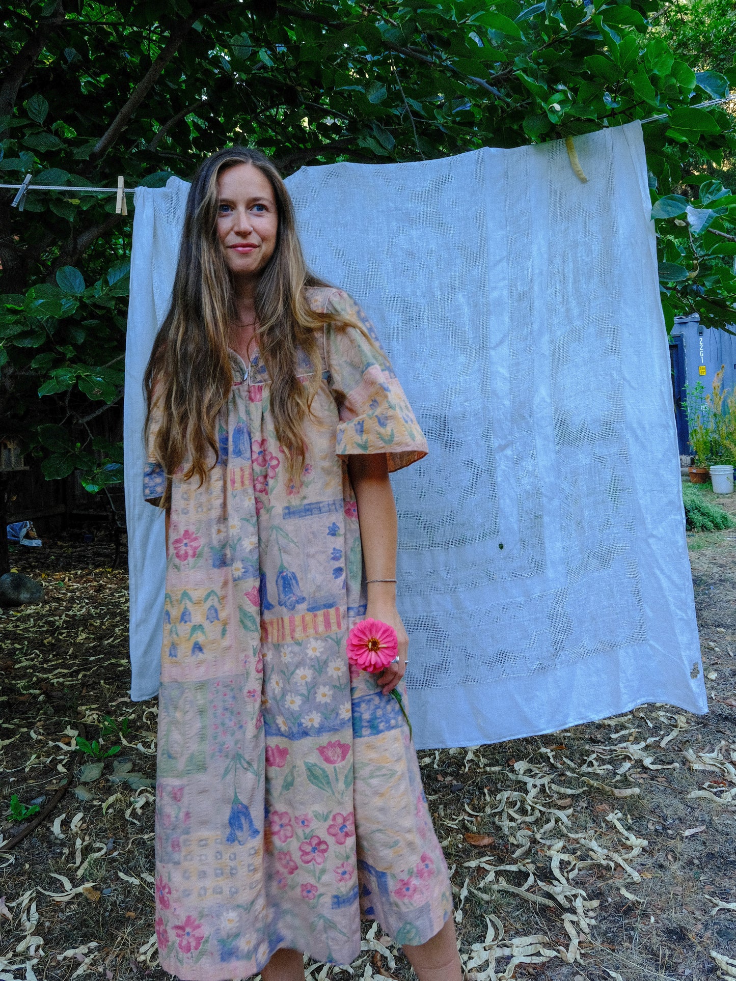 Cutch Quilted Yoke House Dress