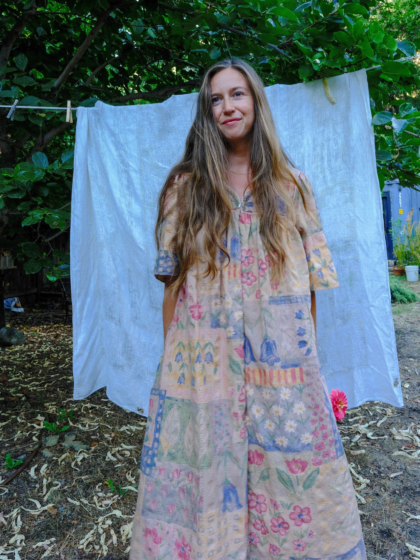 Cutch Quilted Yoke House Dress