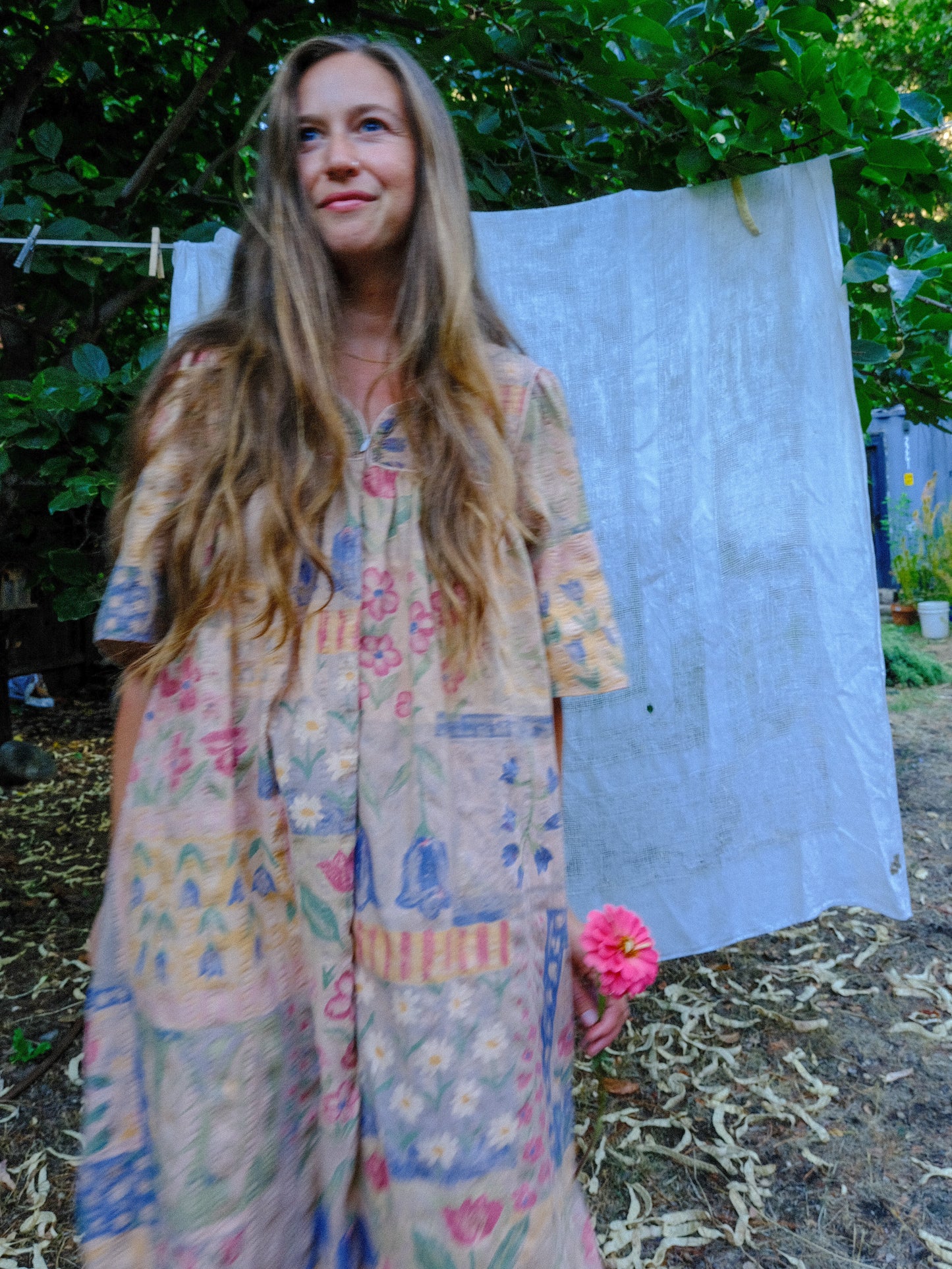 Cutch Quilted Yoke House Dress