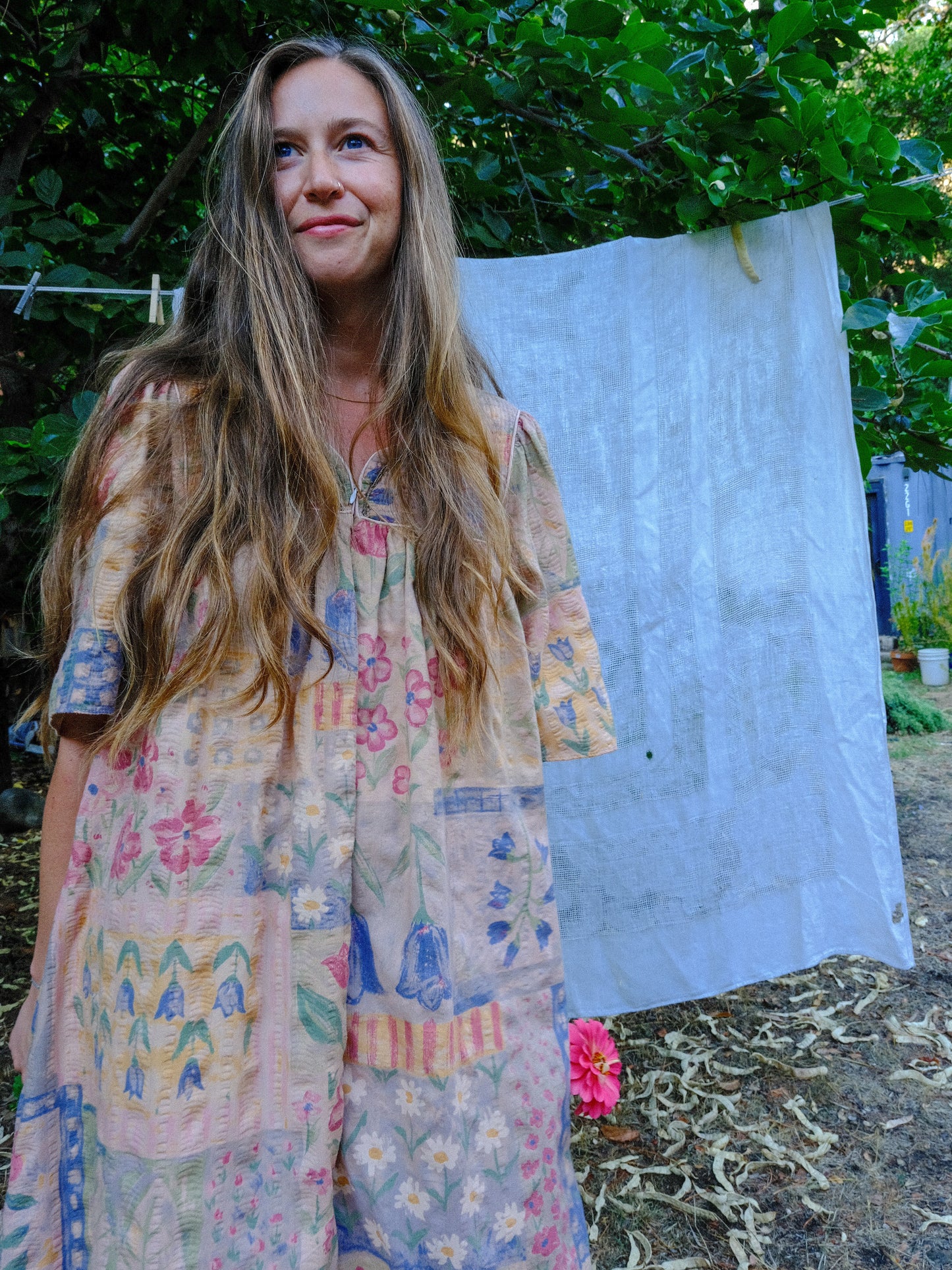 Cutch Quilted Yoke House Dress