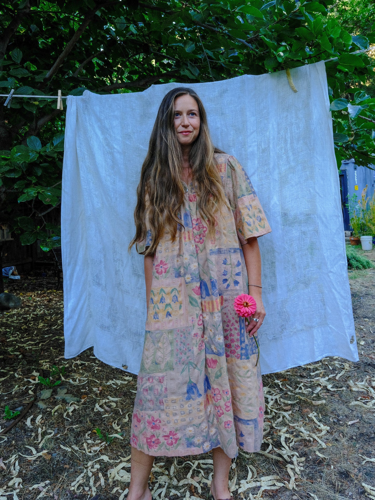 Cutch Quilted Yoke House Dress