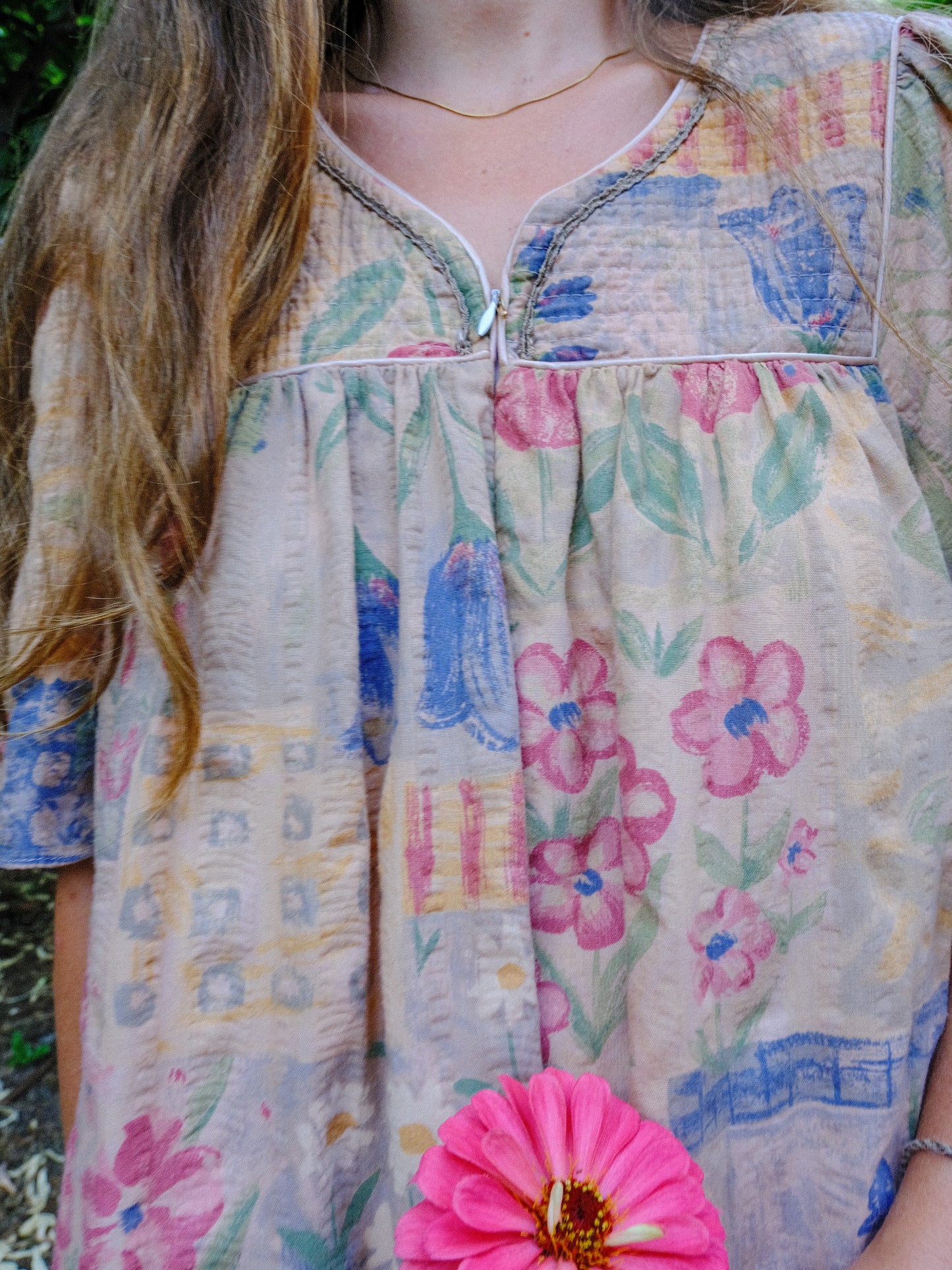 Cutch Quilted Yoke House Dress