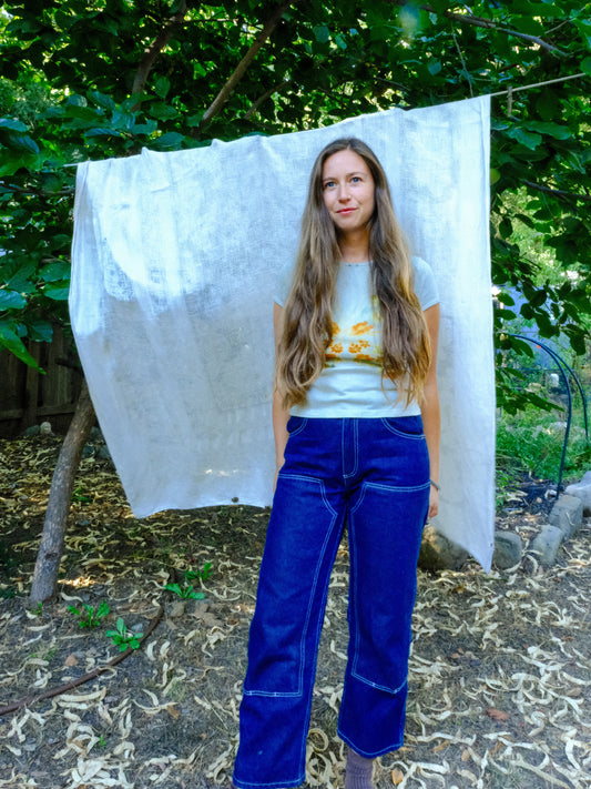 Scabiosa Eco-printed Butterfly Tee