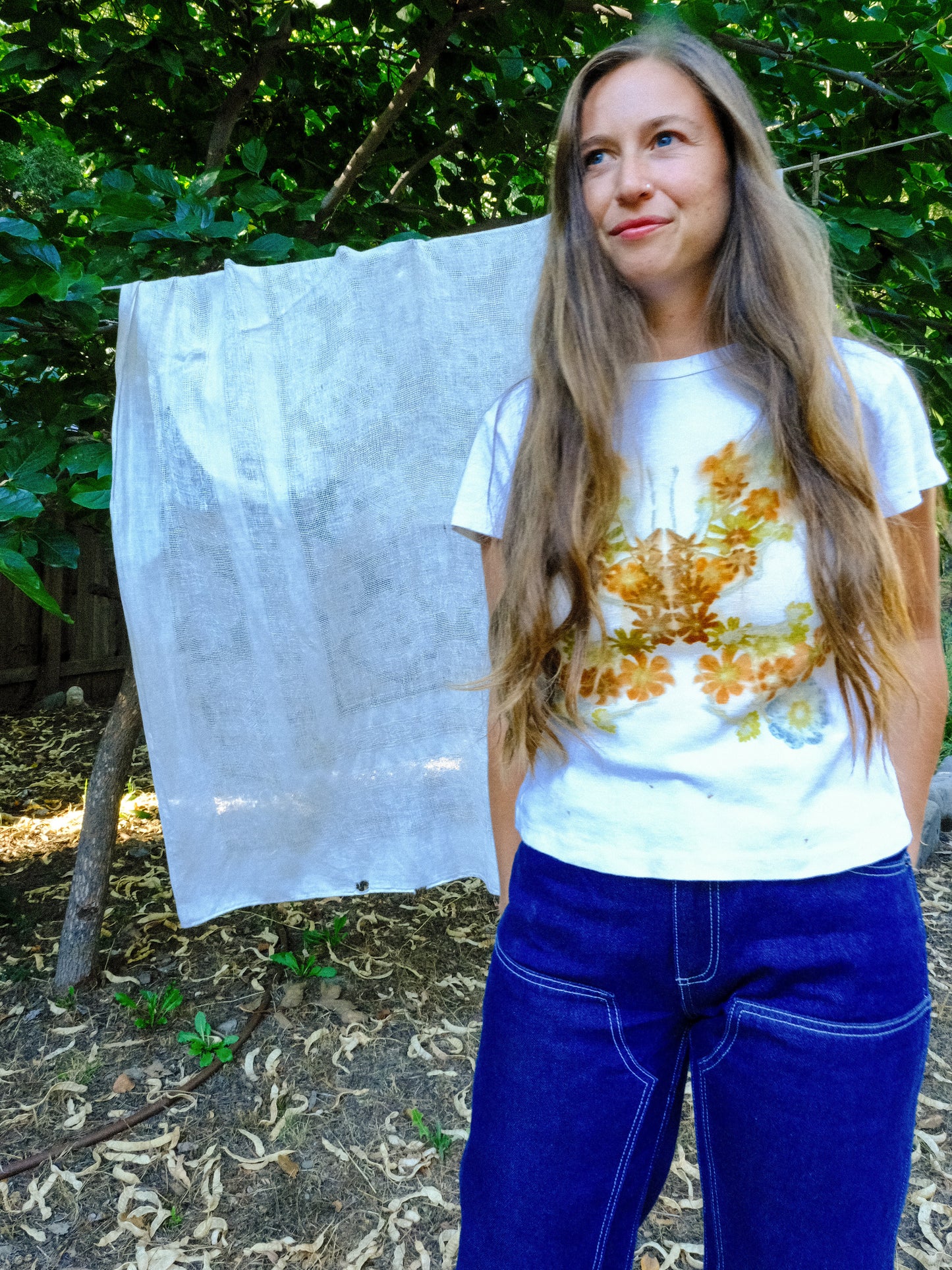 Organic Cotton Eco-printed Butterfly Tee