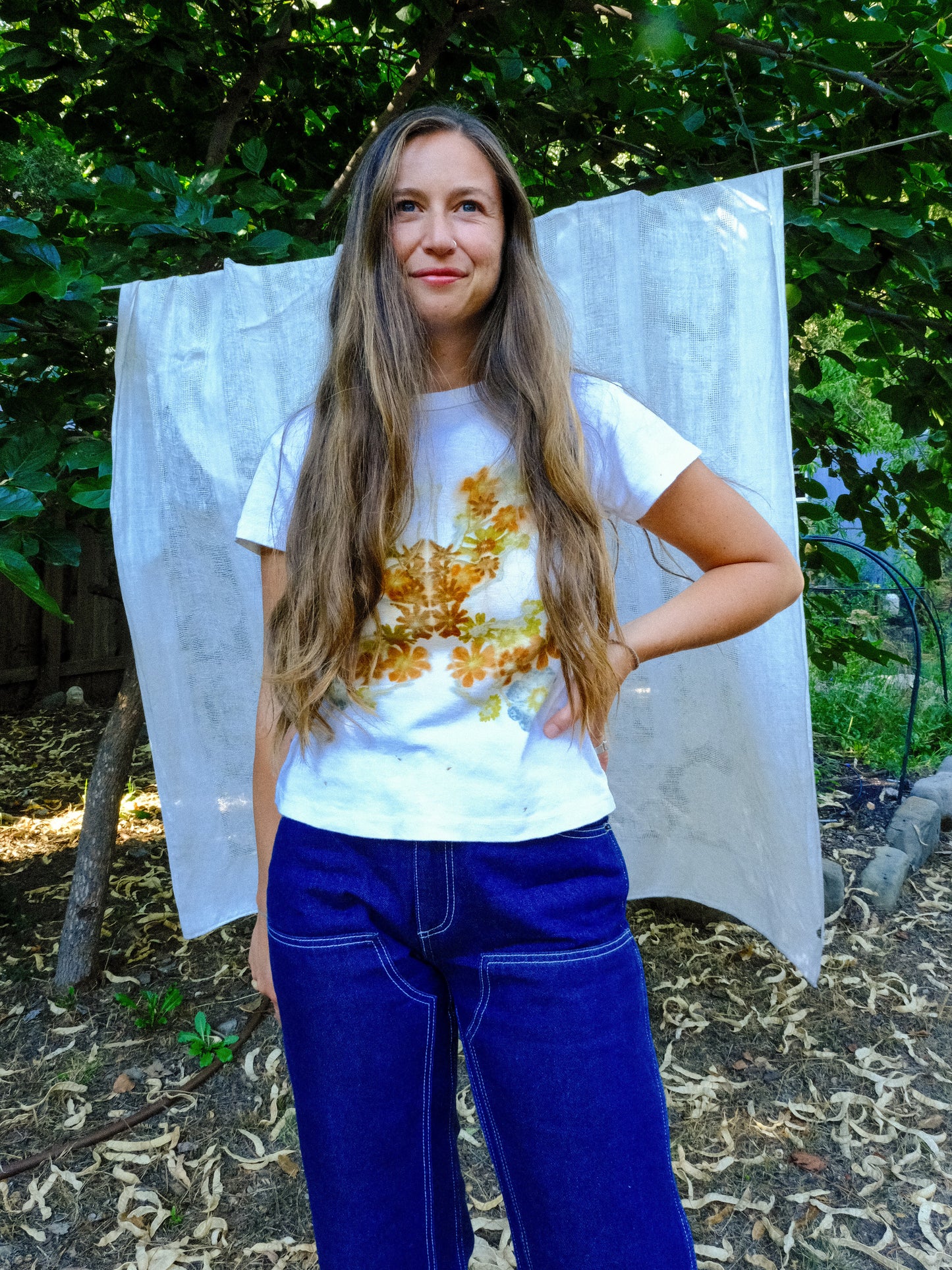 Organic Cotton Eco-printed Butterfly Tee
