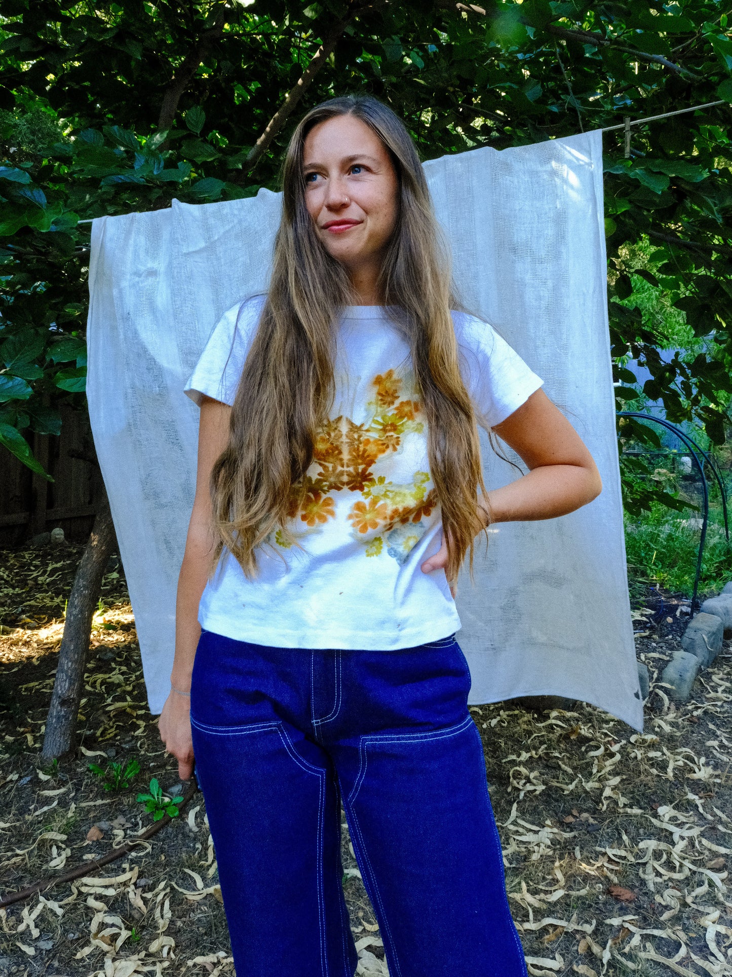 Organic Cotton Eco-printed Butterfly Tee