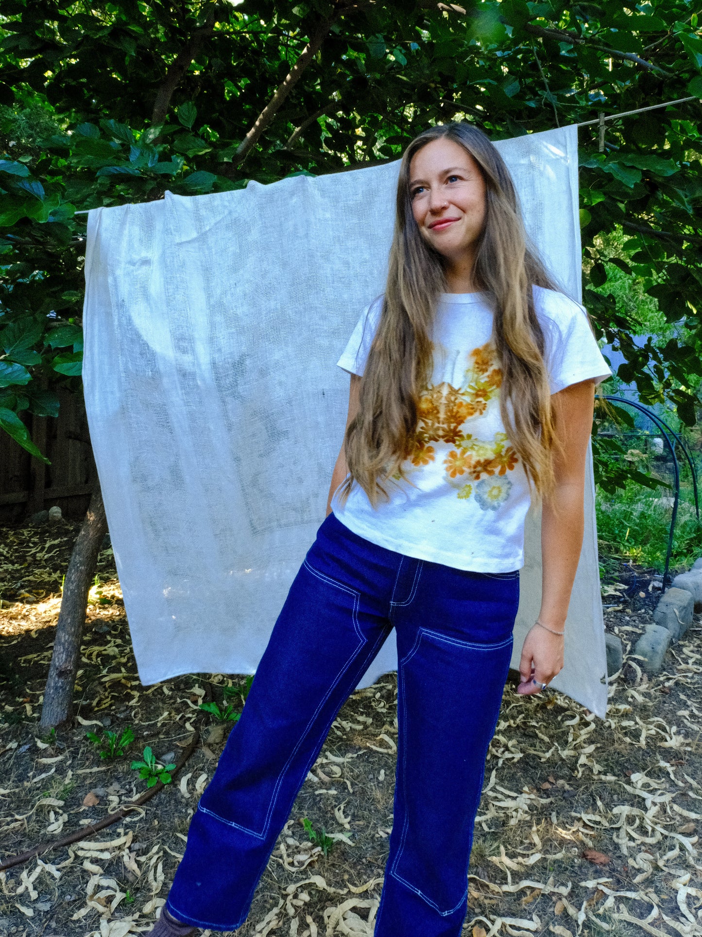 Organic Cotton Eco-printed Butterfly Tee