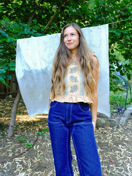 Cutch Floral Patterned Ruffle Tank