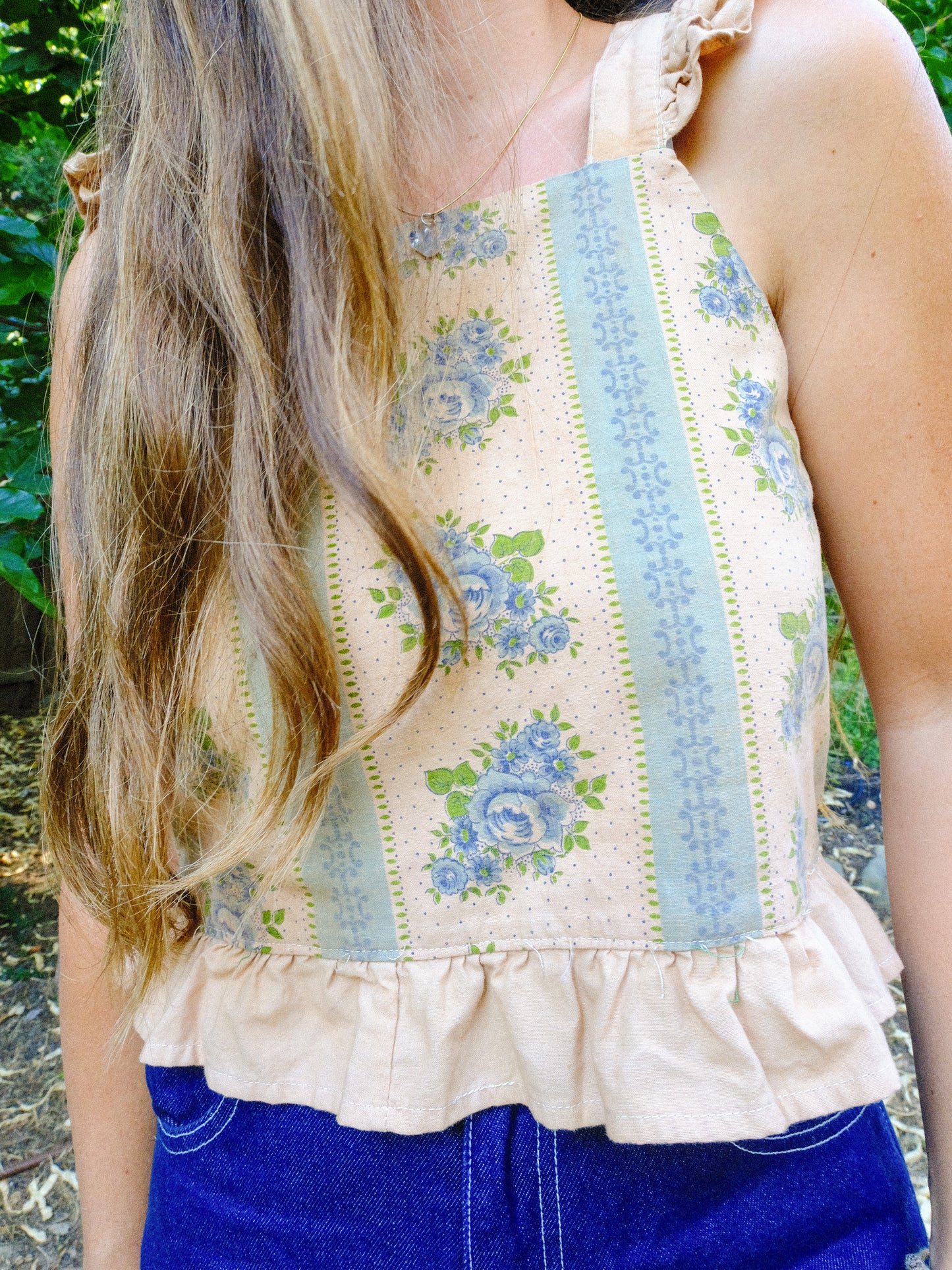 Cutch Floral Patterned Ruffle Tank