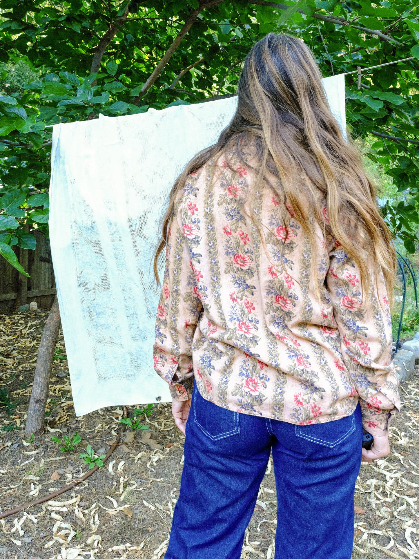 Cutch Floral Striped Long Sleeve Blouse