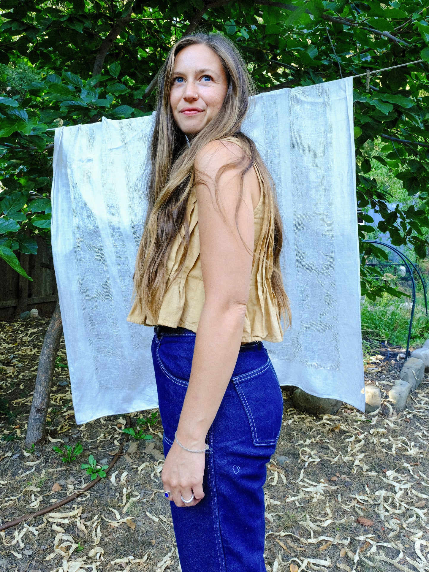 Osage & Chestnut Pleated Tank Blouse