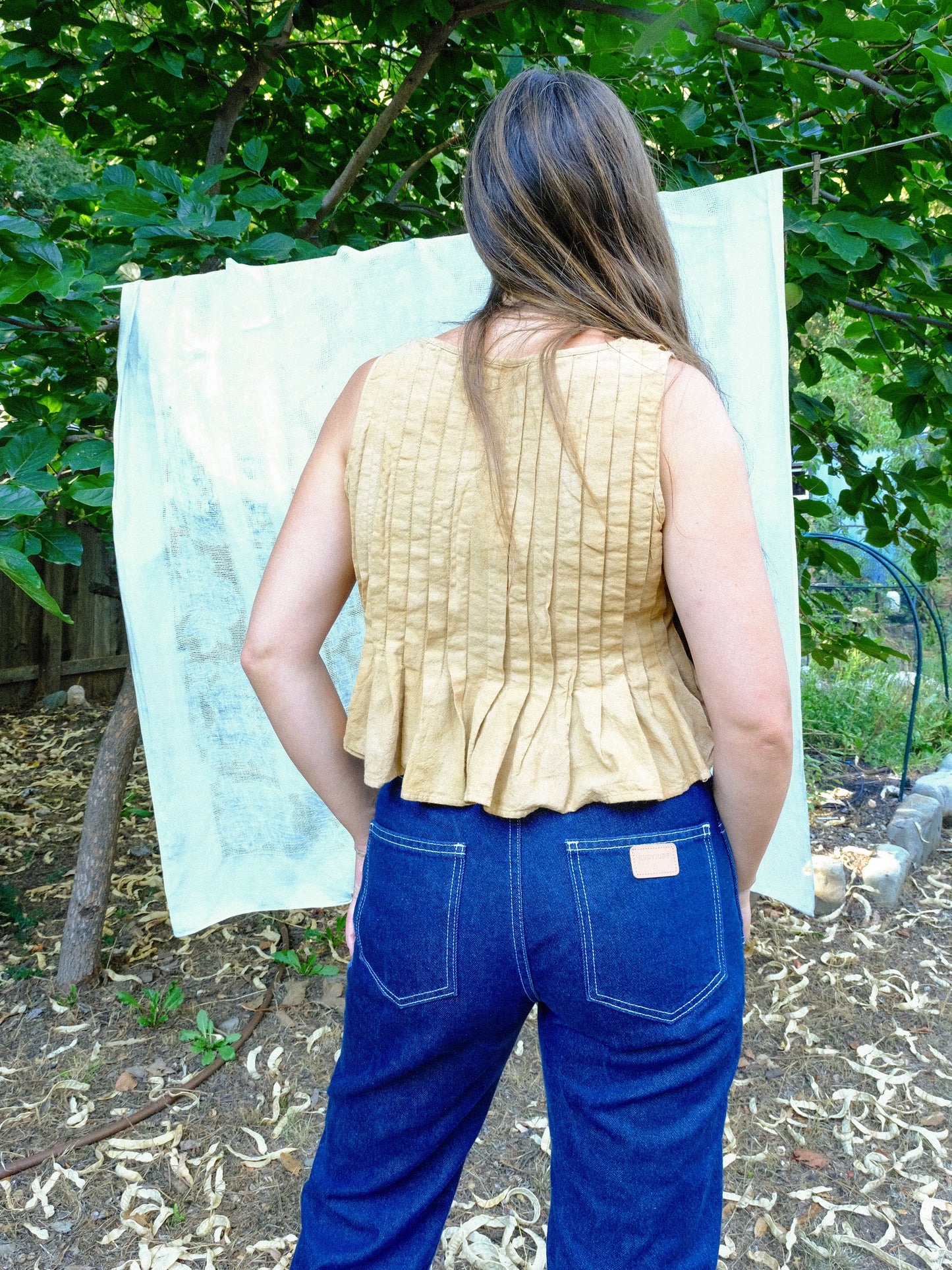 Osage & Chestnut Pleated Tank Blouse