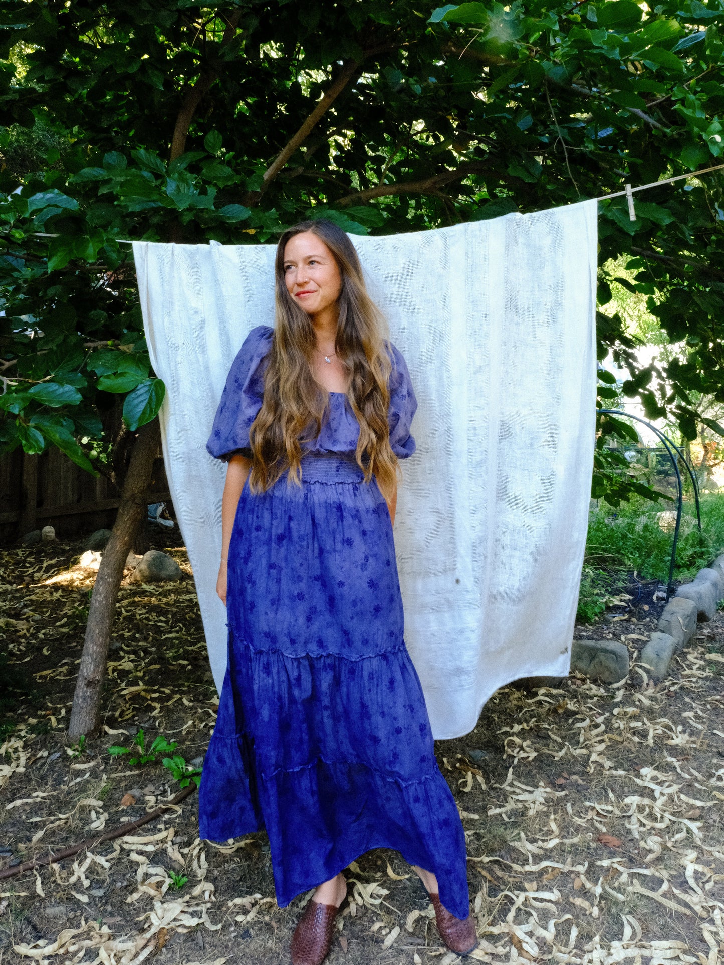 Logwood LoveShackFancy Smocked Waist Dress