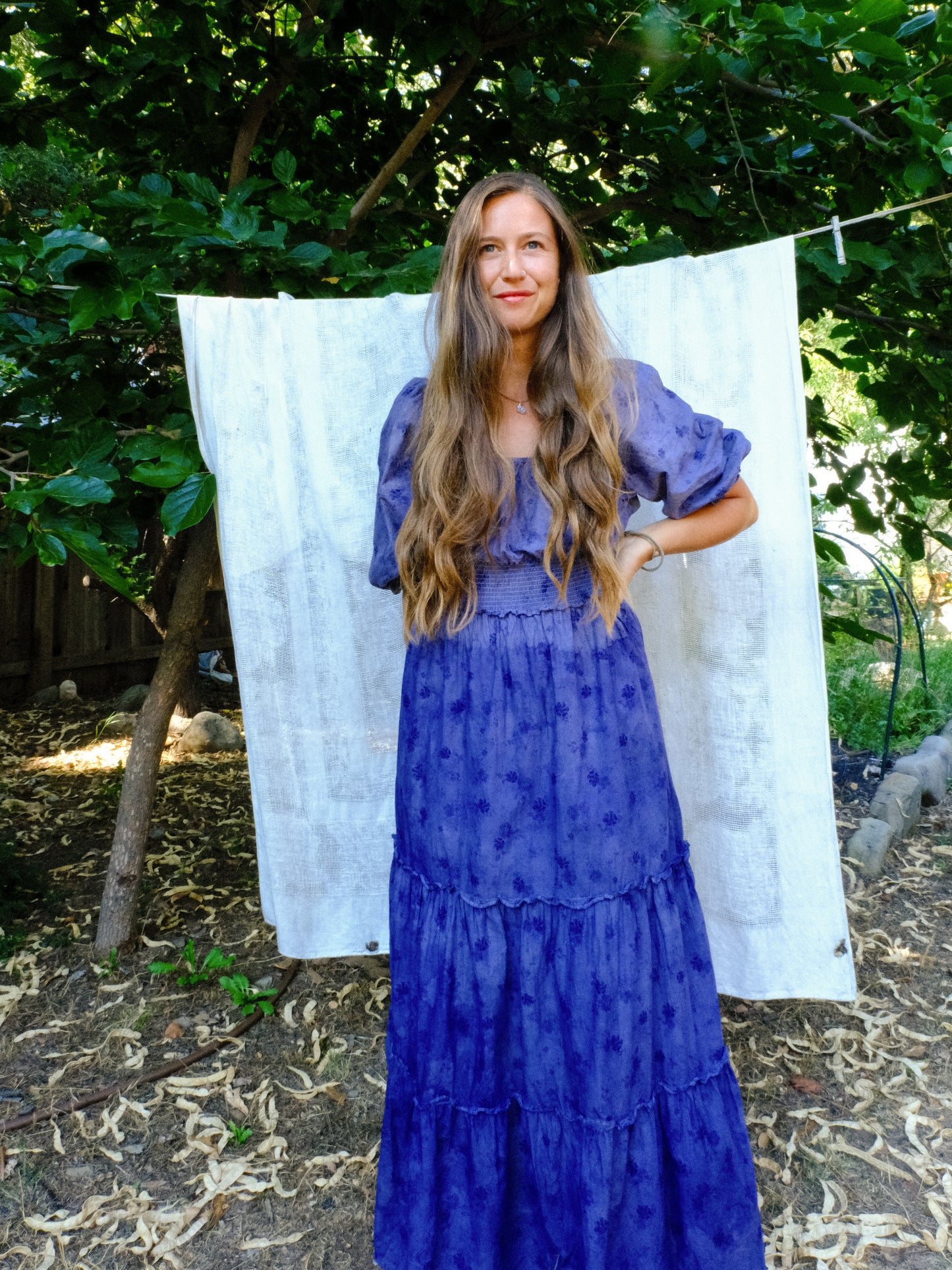 Logwood LoveShackFancy Smocked Waist Dress