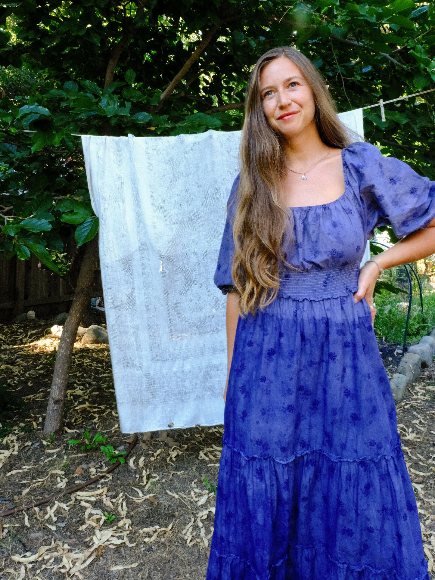 Logwood LoveShackFancy Smocked Waist Dress