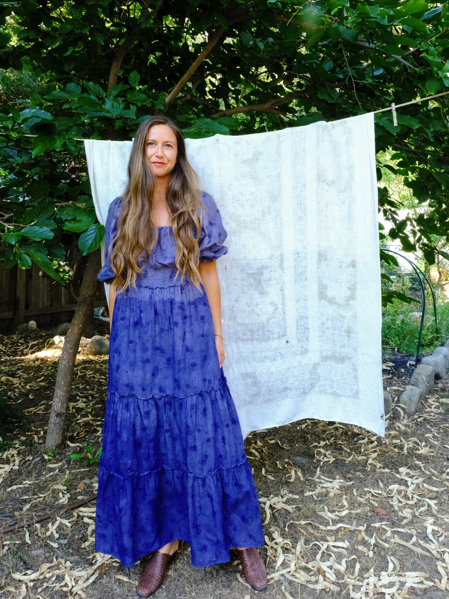 Logwood LoveShackFancy Smocked Waist Dress