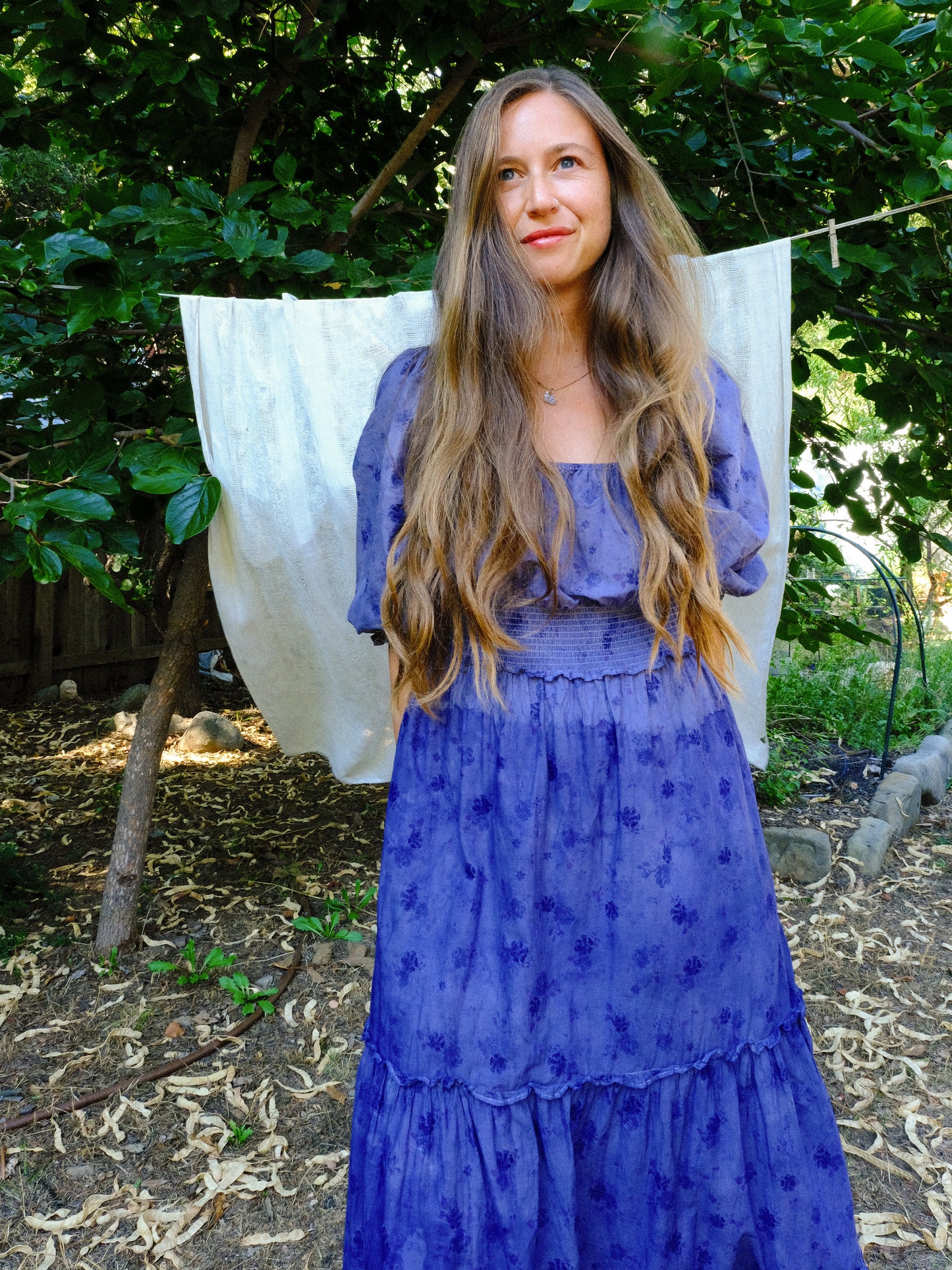 Logwood LoveShackFancy Smocked Waist Dress