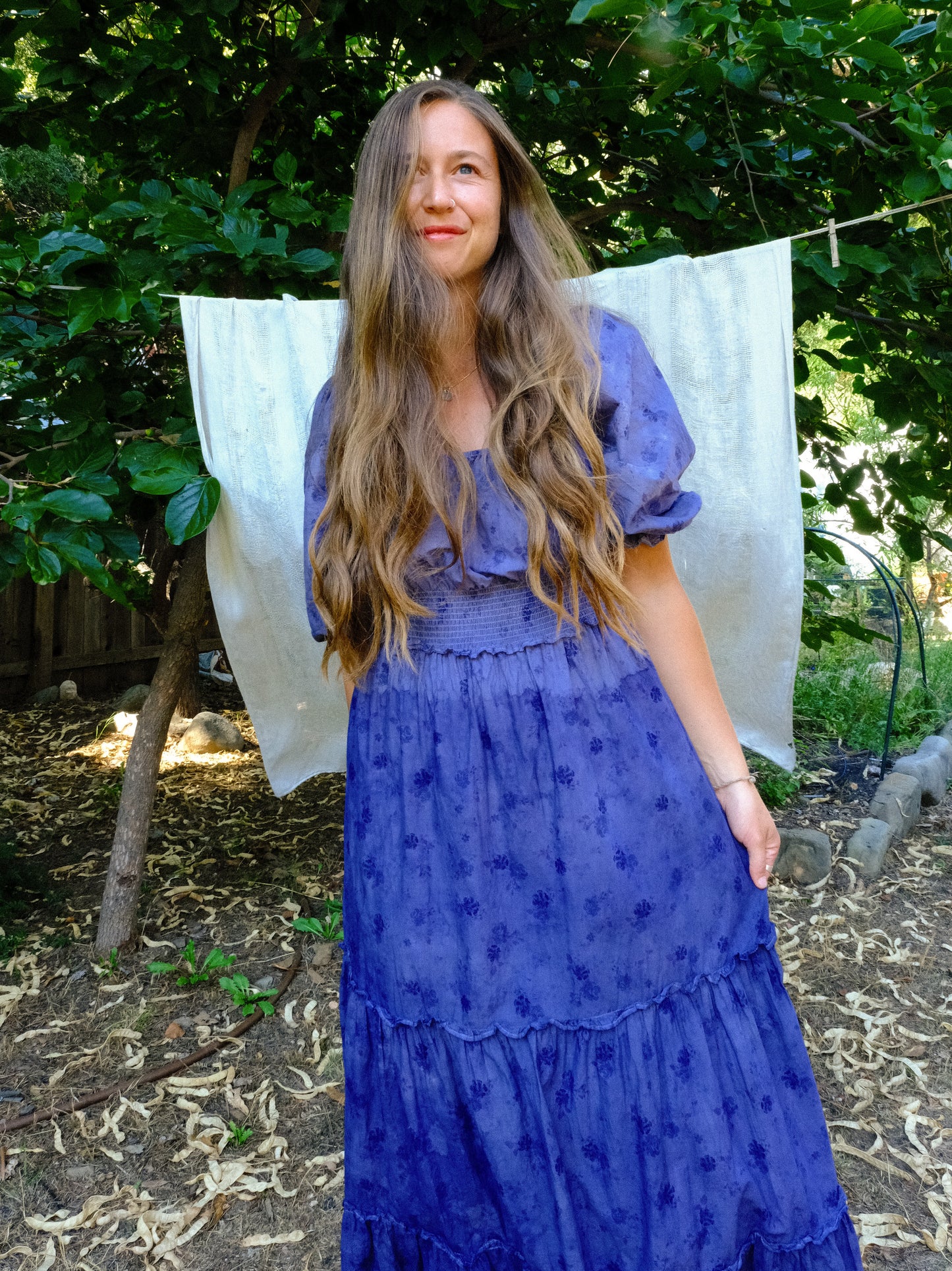 Logwood LoveShackFancy Smocked Waist Dress