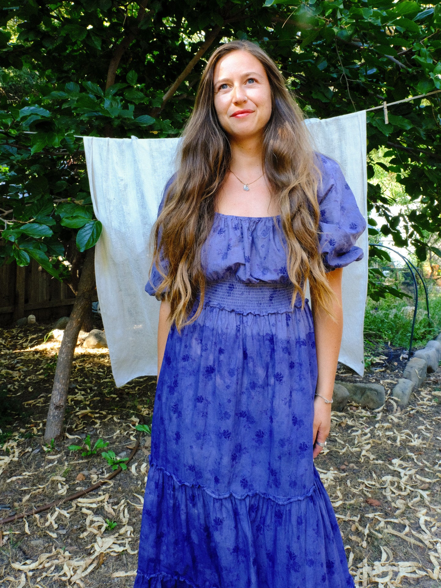 Logwood LoveShackFancy Smocked Waist Dress