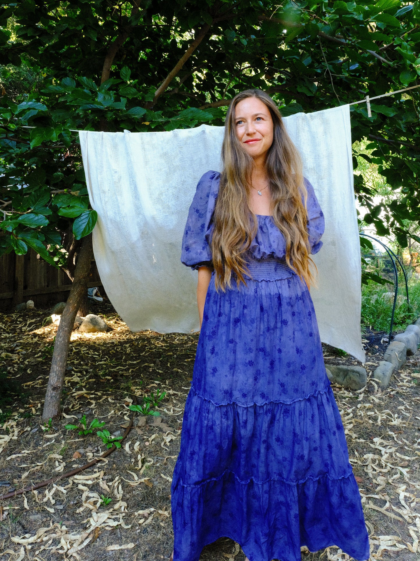 Logwood LoveShackFancy Smocked Waist Dress