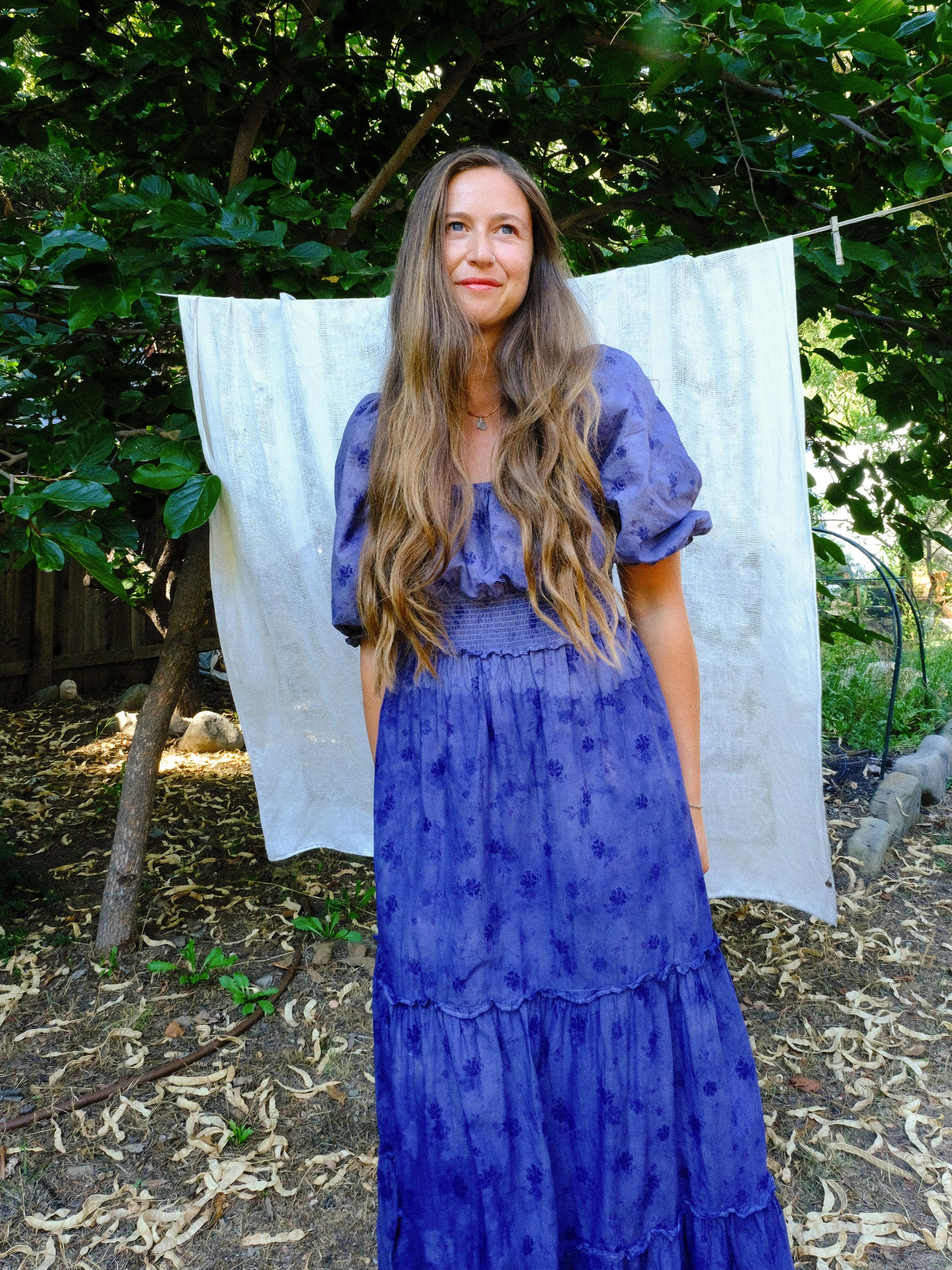 Logwood LoveShackFancy Smocked Waist Dress