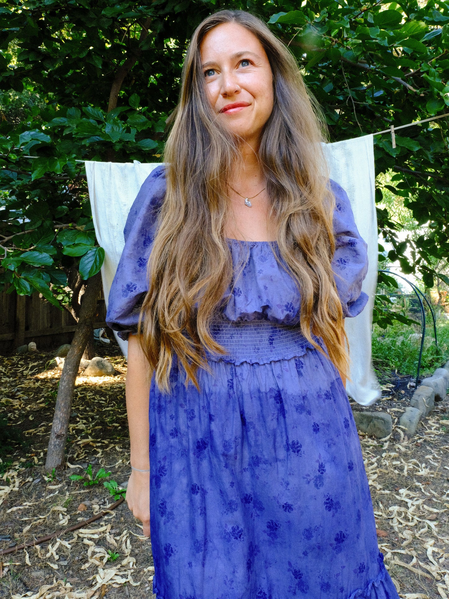 Logwood LoveShackFancy Smocked Waist Dress