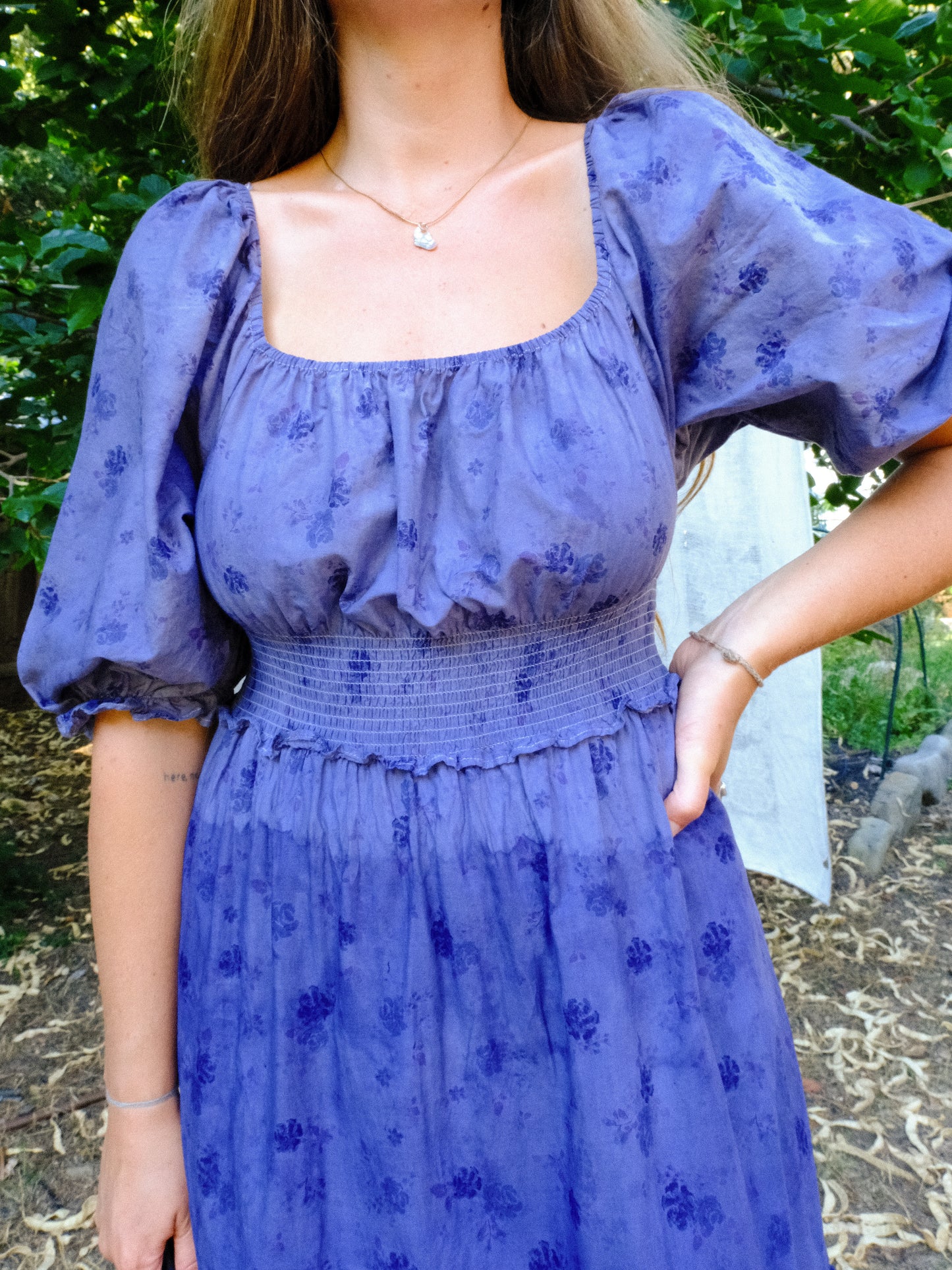 Logwood LoveShackFancy Smocked Waist Dress