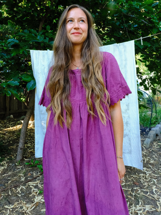 Lac Embroidered Empire Dress