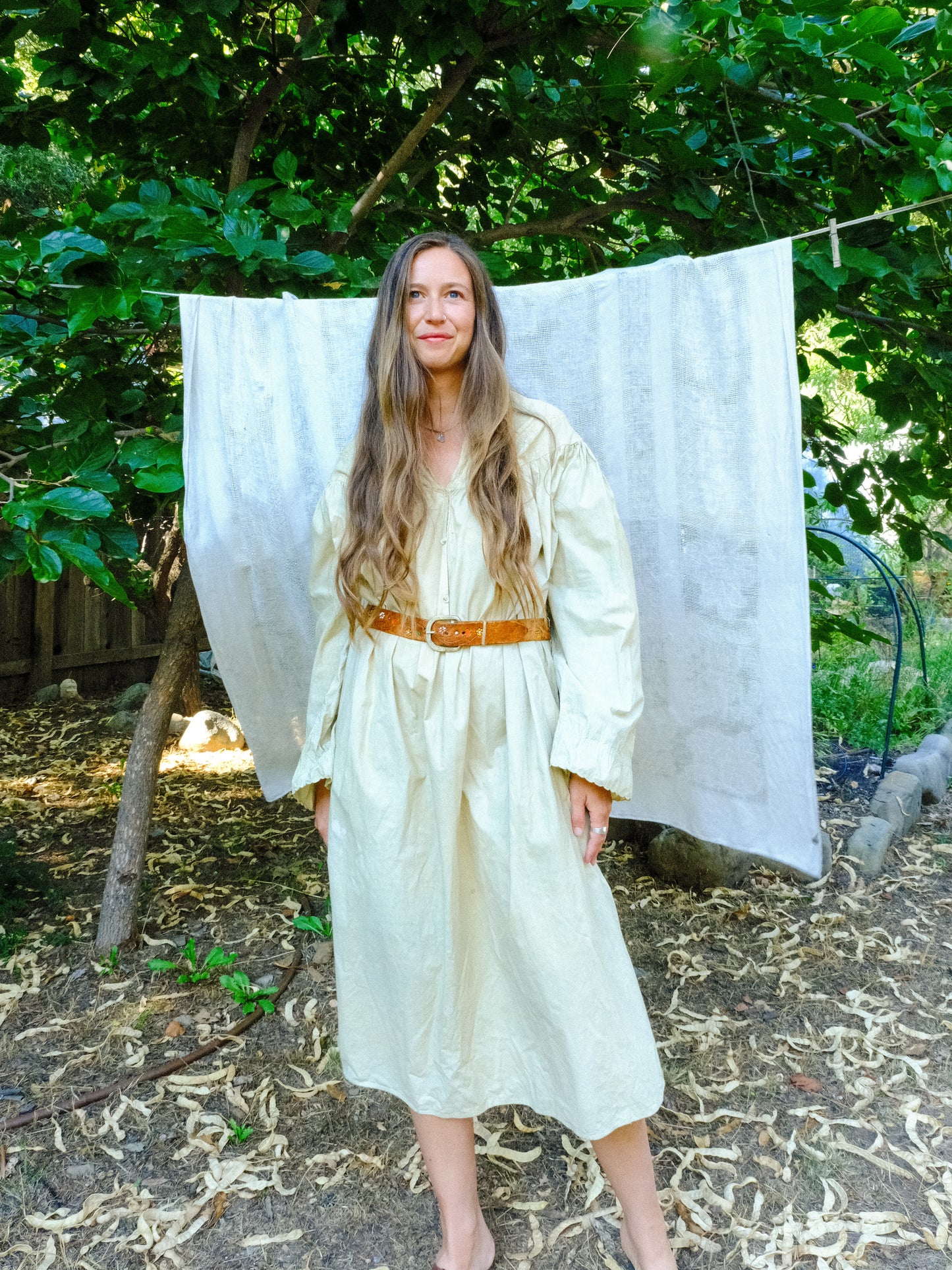 Scabiosa & Iron Antique Long Sleeve Maxi Dress