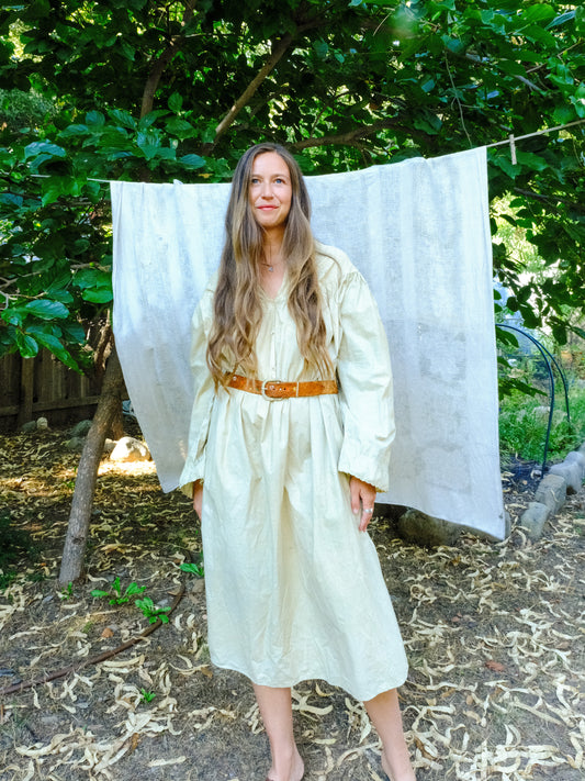 Scabiosa & Iron Antique Long Sleeve Maxi Dress