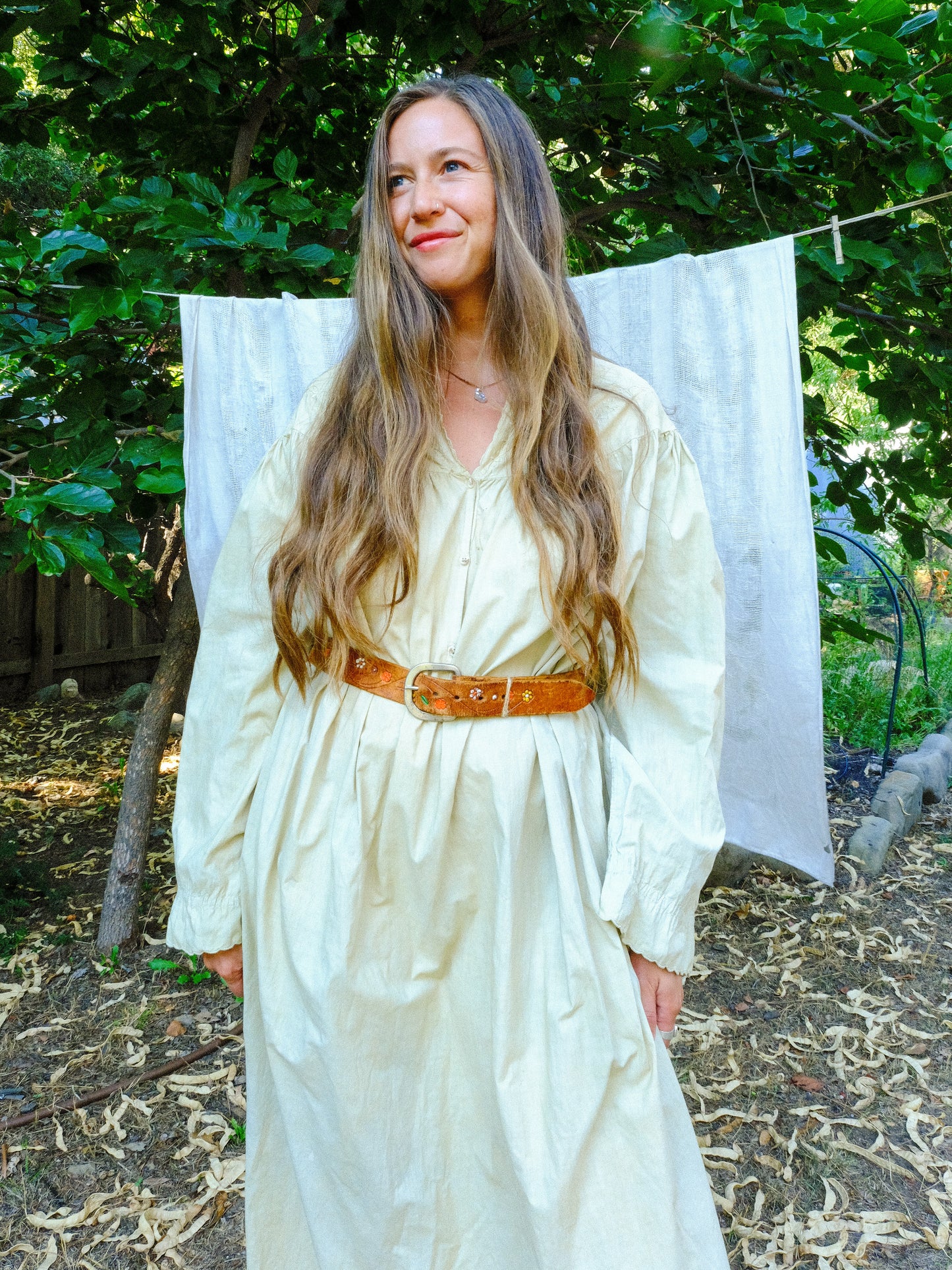 Scabiosa & Iron Antique Long Sleeve Maxi Dress