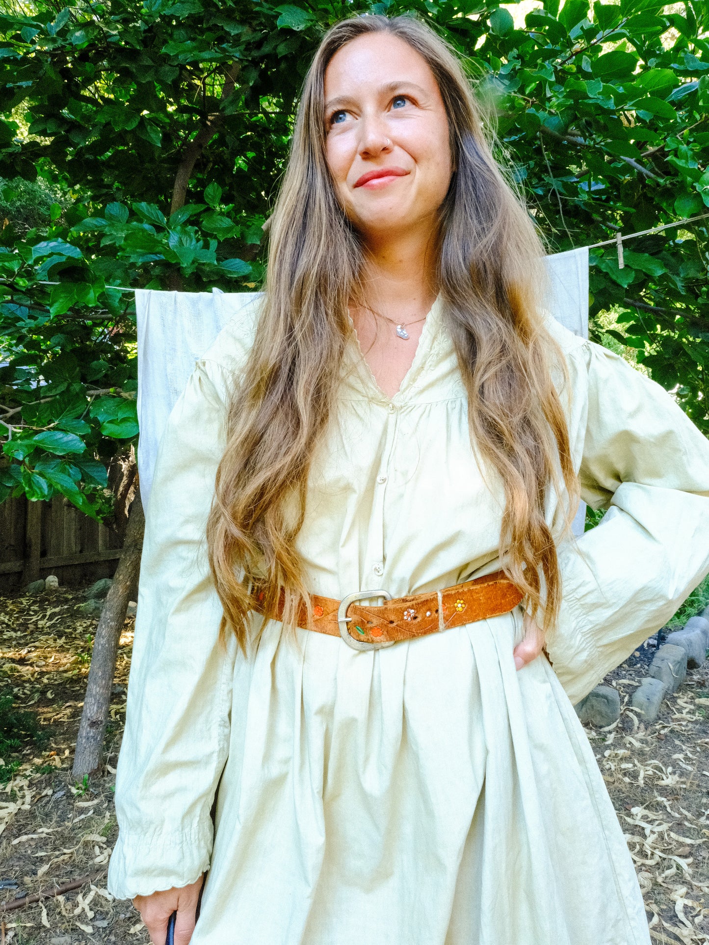 Scabiosa & Iron Antique Long Sleeve Maxi Dress