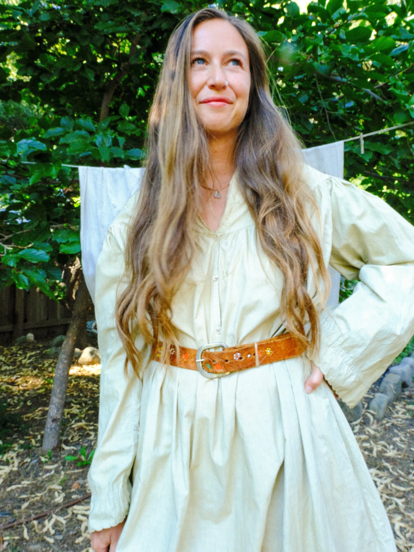 Scabiosa & Iron Antique Long Sleeve Maxi Dress