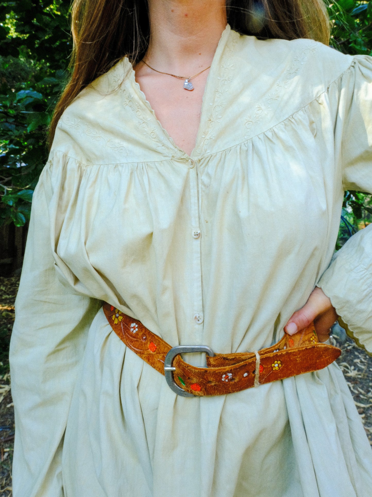 Scabiosa & Iron Antique Long Sleeve Maxi Dress