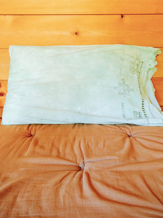 Vintage Chlorophyllin Scalloped Edge Pillowcase
