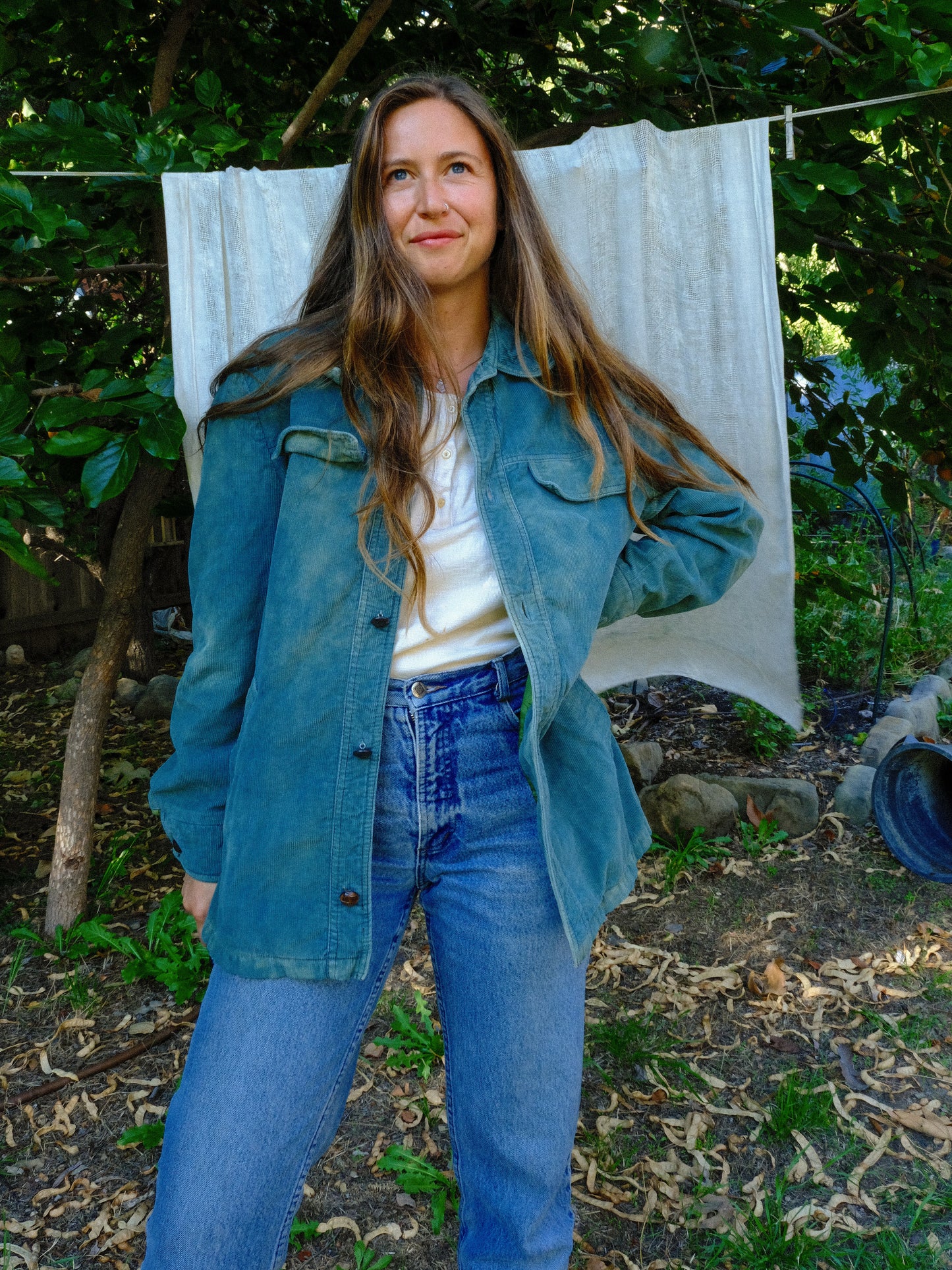 Indigo Corduroy Lined Jacket