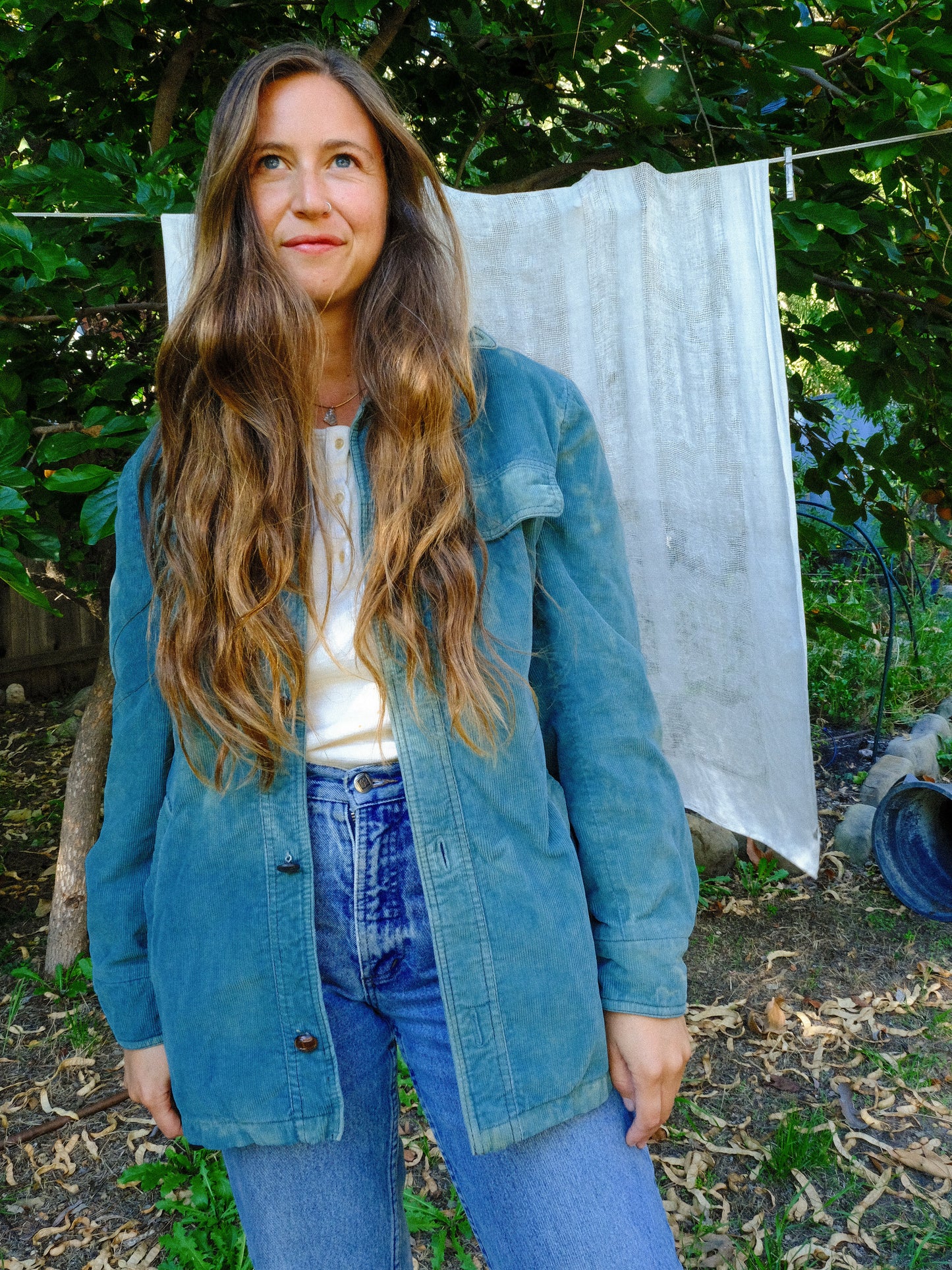 Indigo Corduroy Lined Jacket