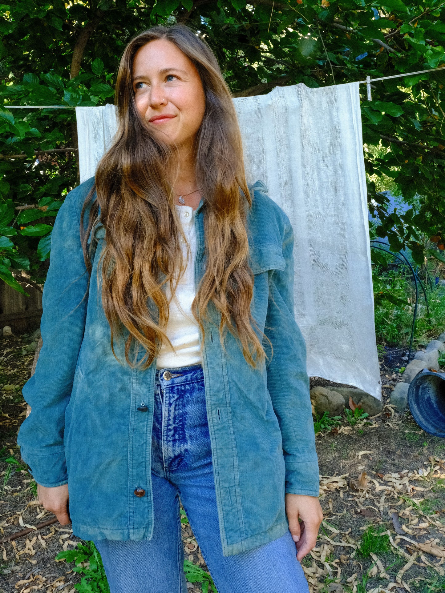 Indigo Corduroy Lined Jacket