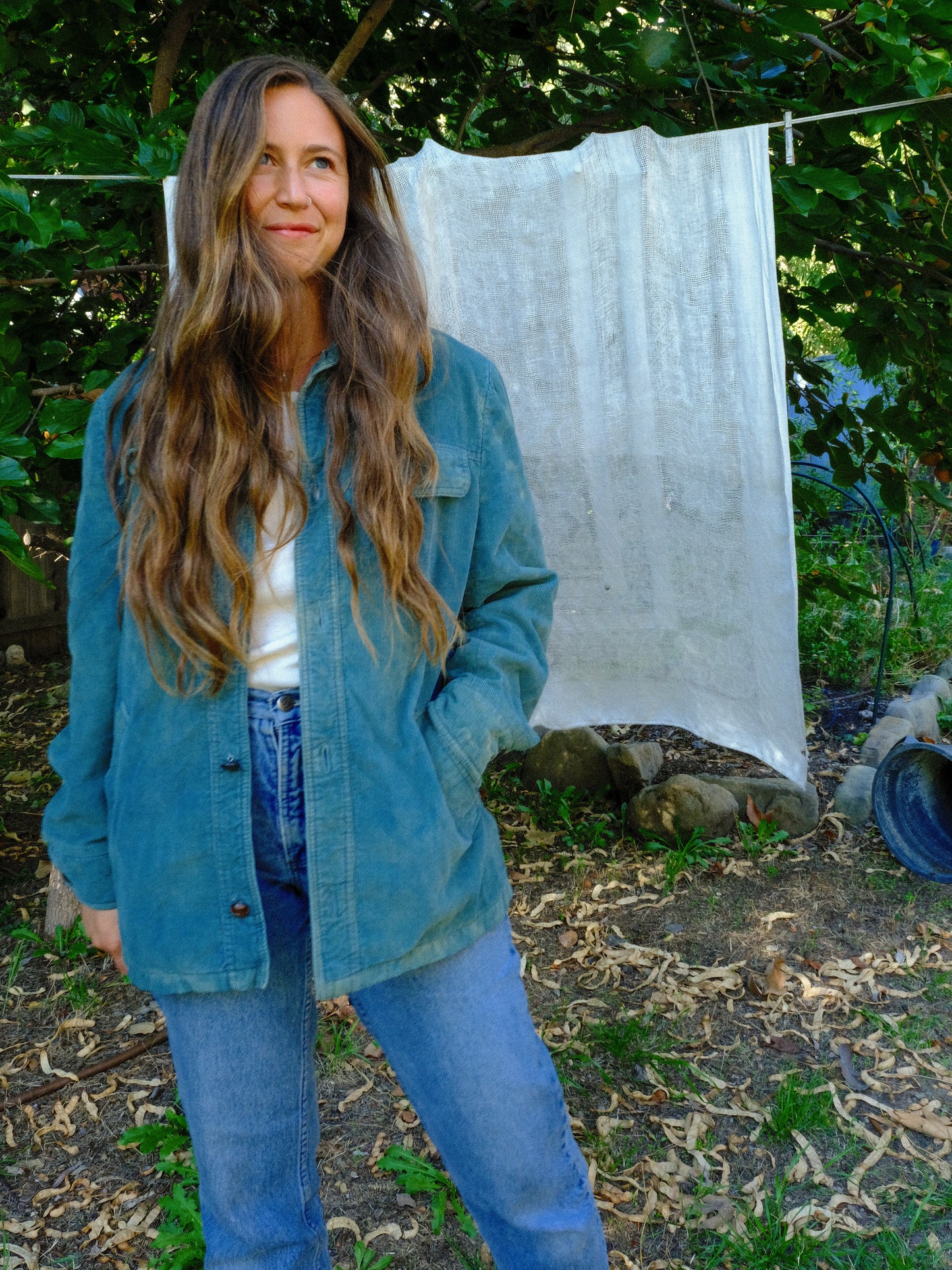 Indigo Corduroy Lined Jacket