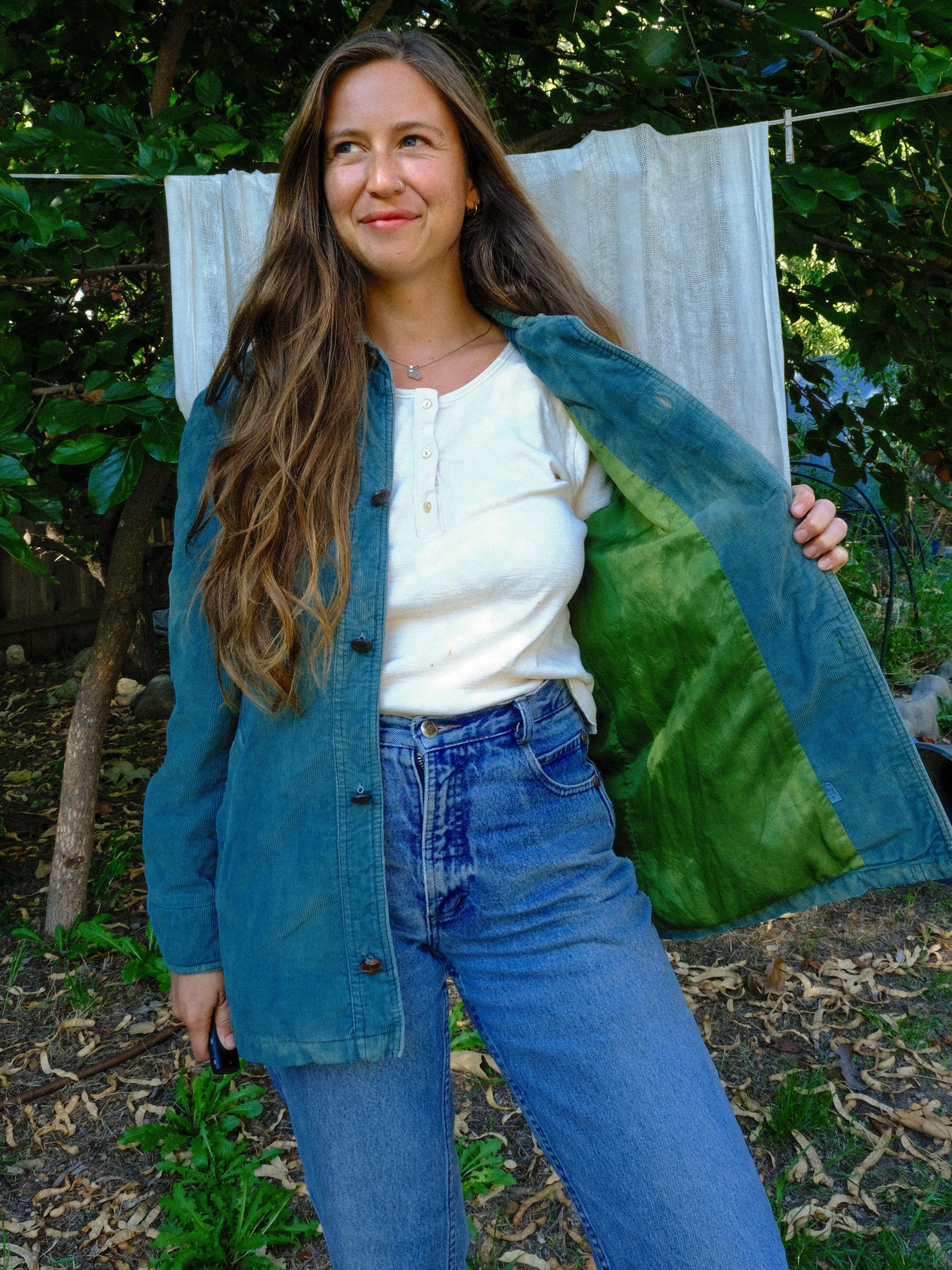 Indigo Corduroy Lined Jacket