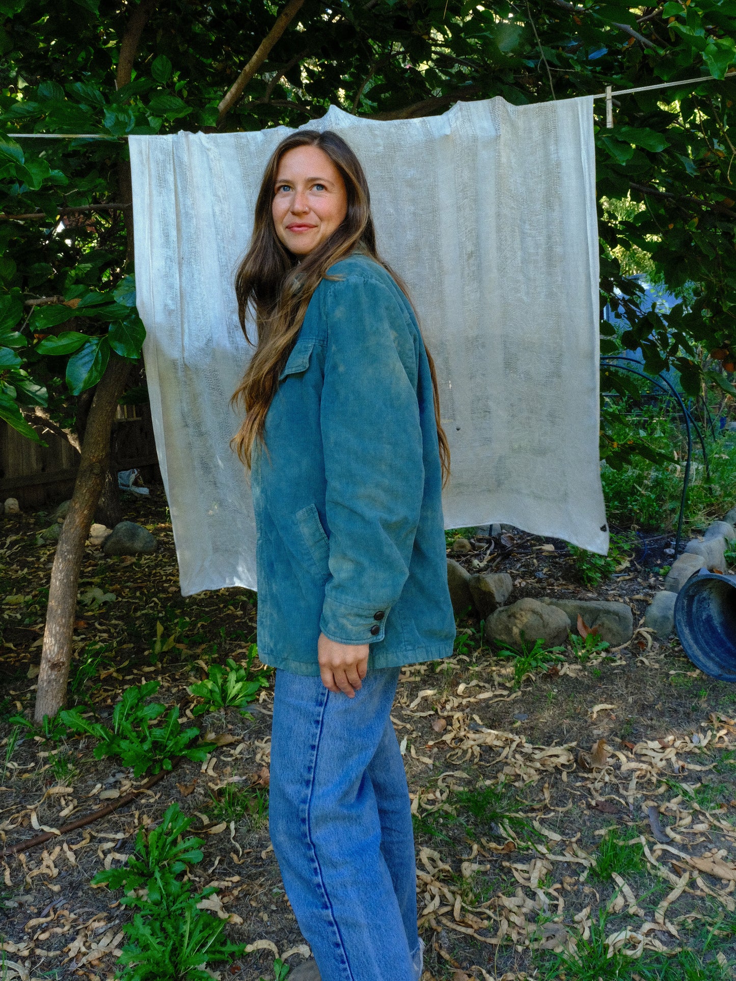 Indigo Corduroy Lined Jacket