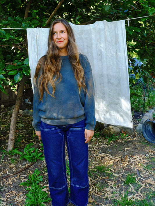 Indigo & Cutch Pullover Cotton Sweater