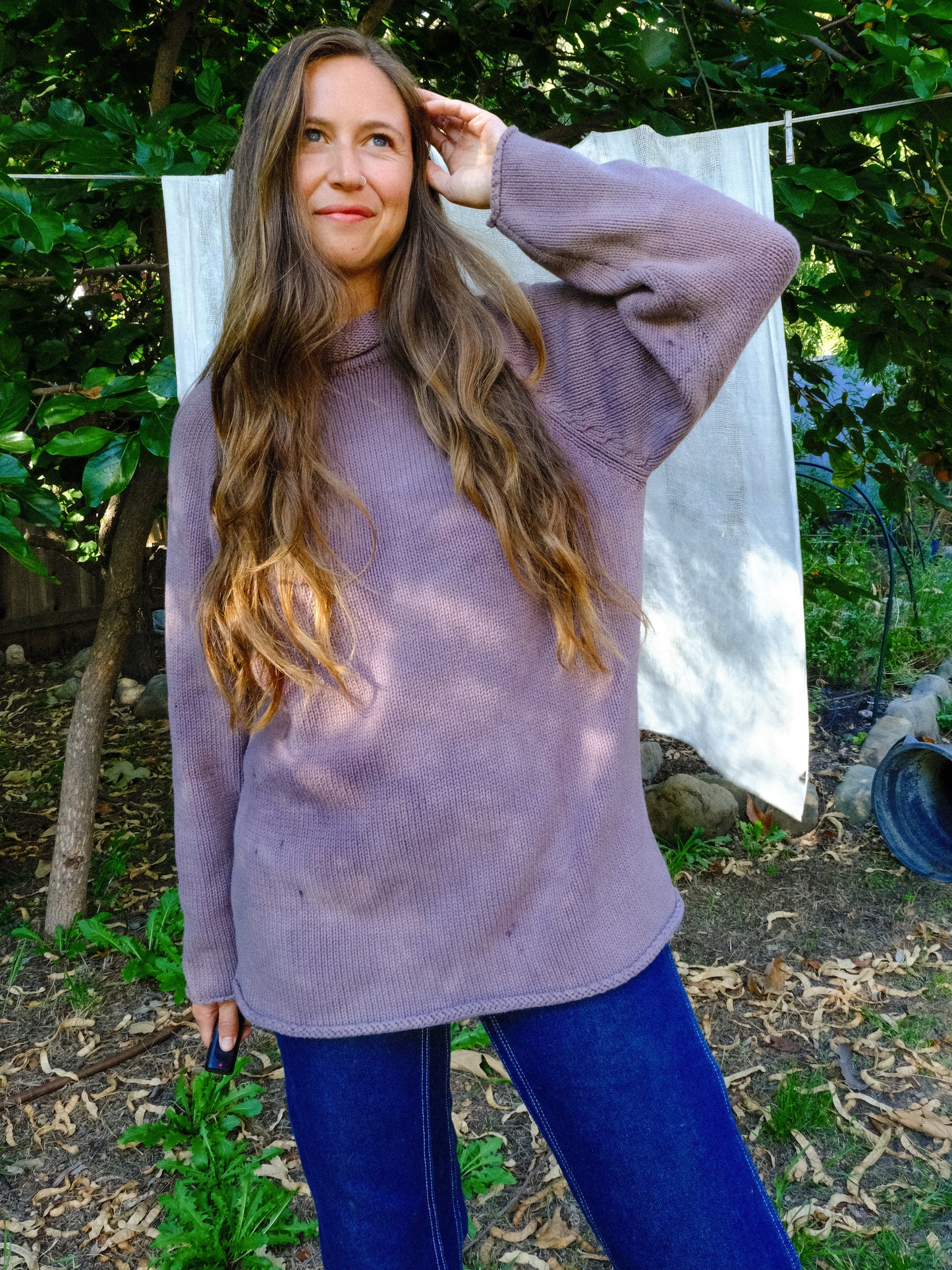 Seqouia Cotton Knit Long Sweater