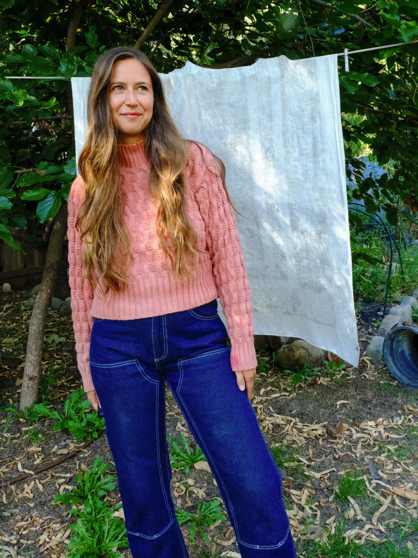 Madder Cotton Knit Cableknit Sweater