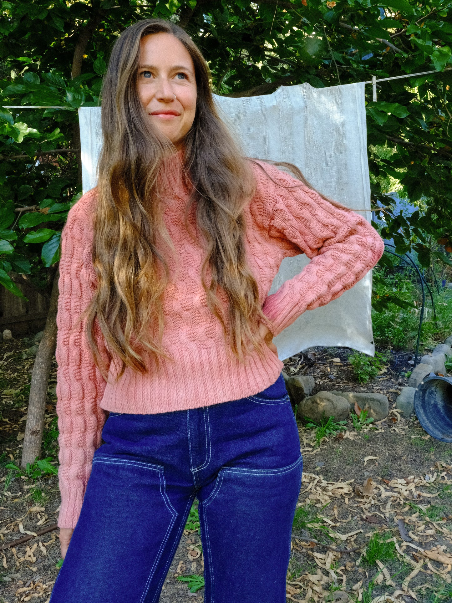 Madder Cotton Knit Cableknit Sweater