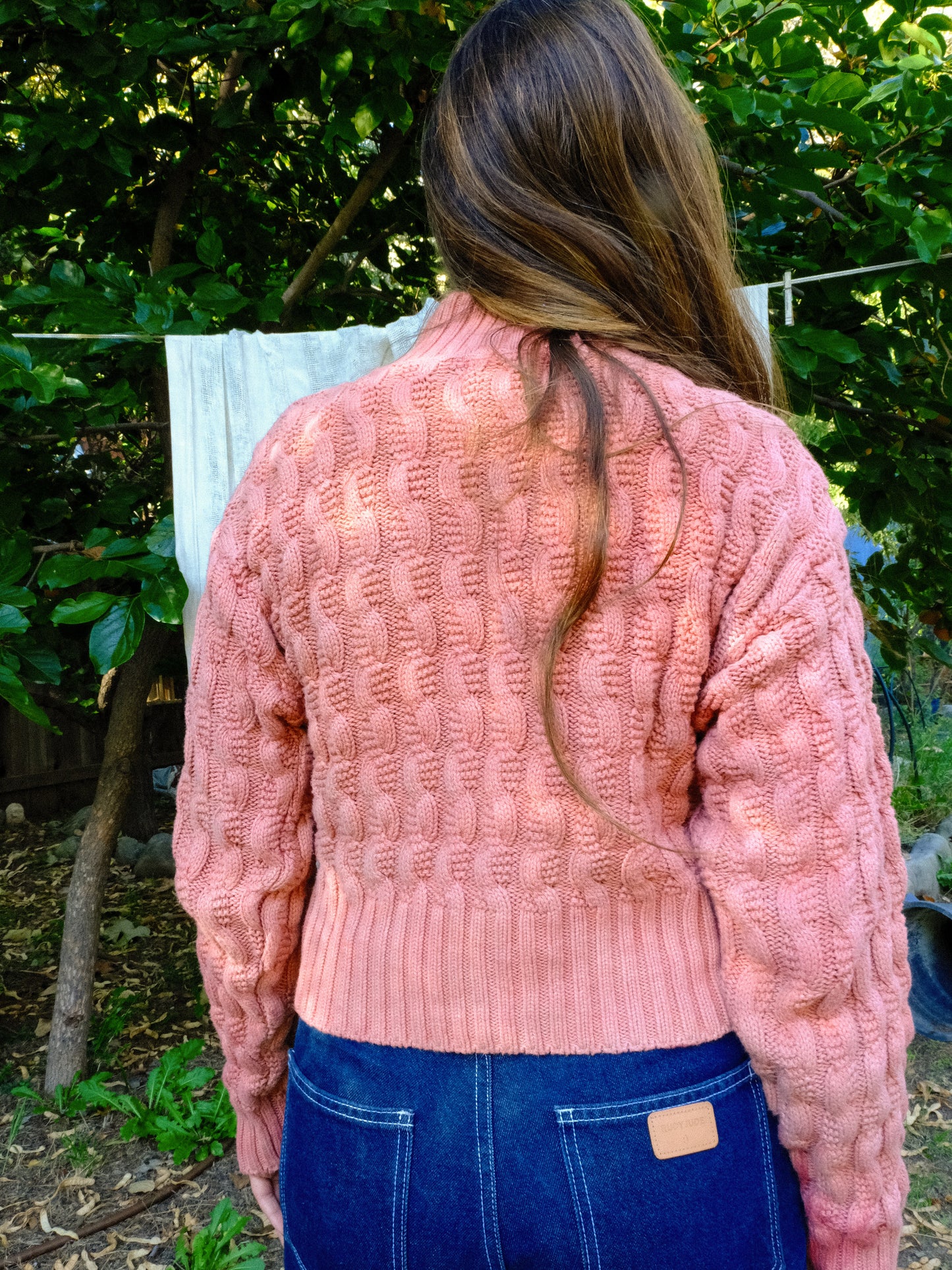 Madder Cotton Knit Cableknit Sweater