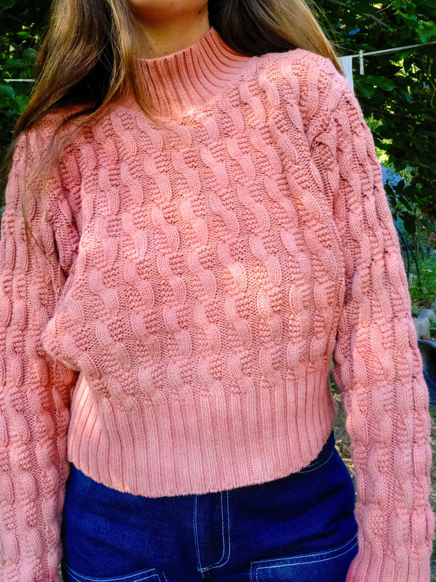 Madder Cotton Knit Cableknit Sweater