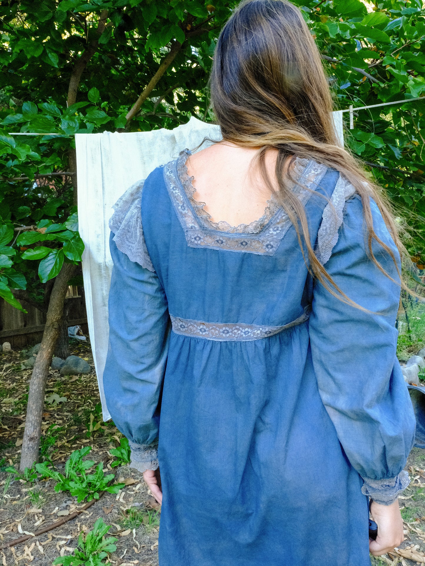 Indigo & Cutch Floral Lace Maxi Dress